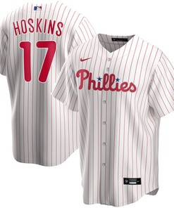 Rhys Hoskins Philadelphia Phillies Home Replica Player Jersey - White Mlb