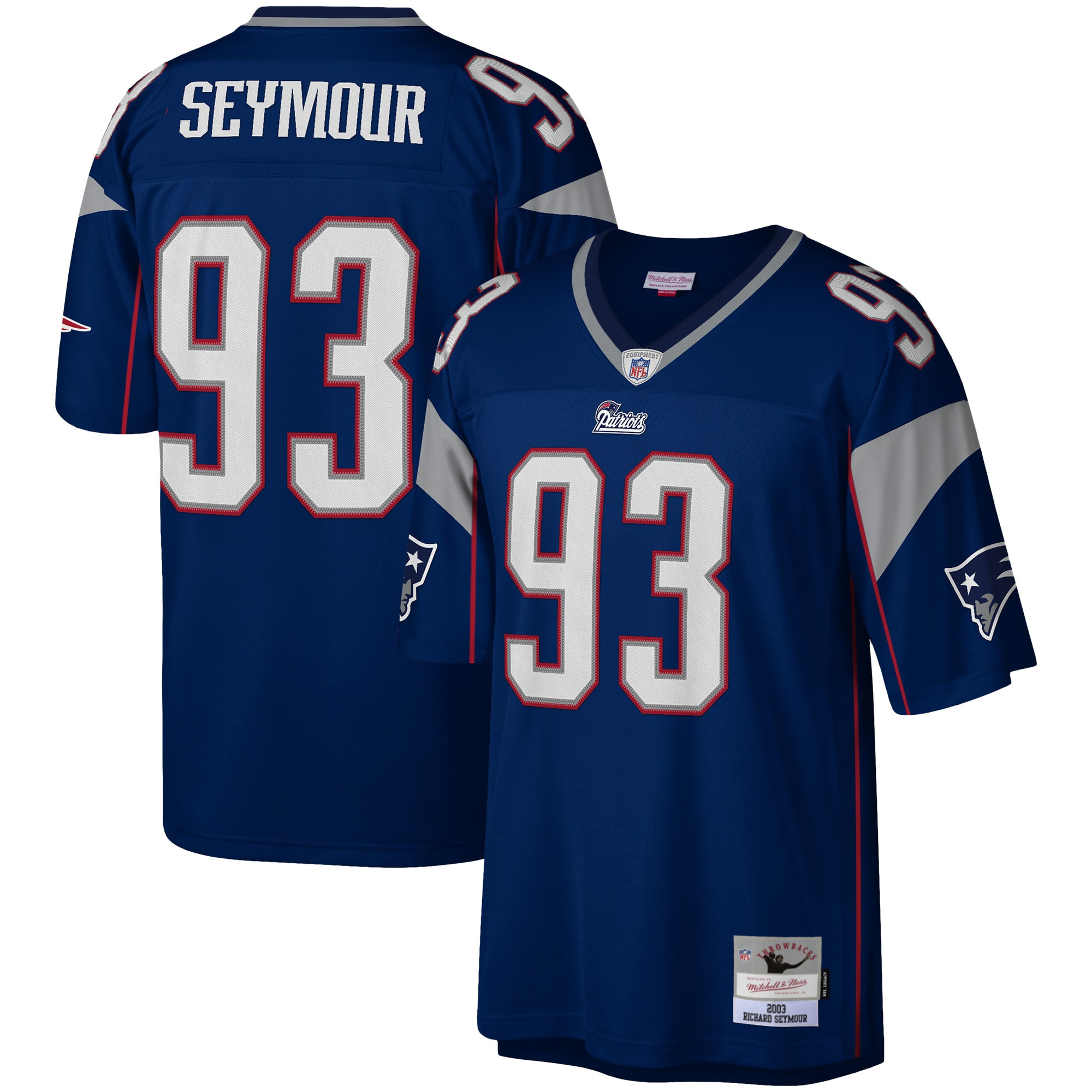 Richard Seymour New England Patriots Mitchell & Ness 2003 Legacy Replica Jersey - Navy Nfl