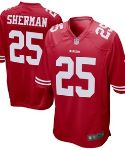 Richard Sherman 25 San Francisco 49ers Game Player Jersey - Scarlet