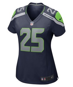 Richard Sherman 25 Seattle Seahawks Women's Retired Game Jersey - College Navy