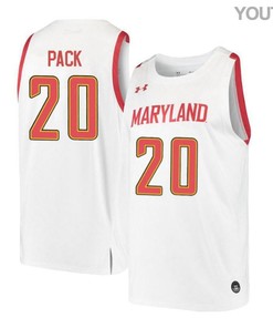 Richaud Pack 20 Maryland Terrapins Retro Basketball Youth Jersey - White