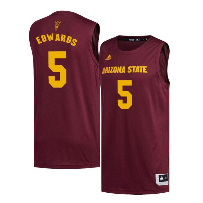 Richie Edwards 5 Arizona State Sun Devils Basketball Men Jersey - Maroon
