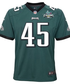 Rick Lovato 45 Philadelphia Eagles Super Bowl LVII Champions 2 Stars 2 Stars Youth Game Jersey - Black