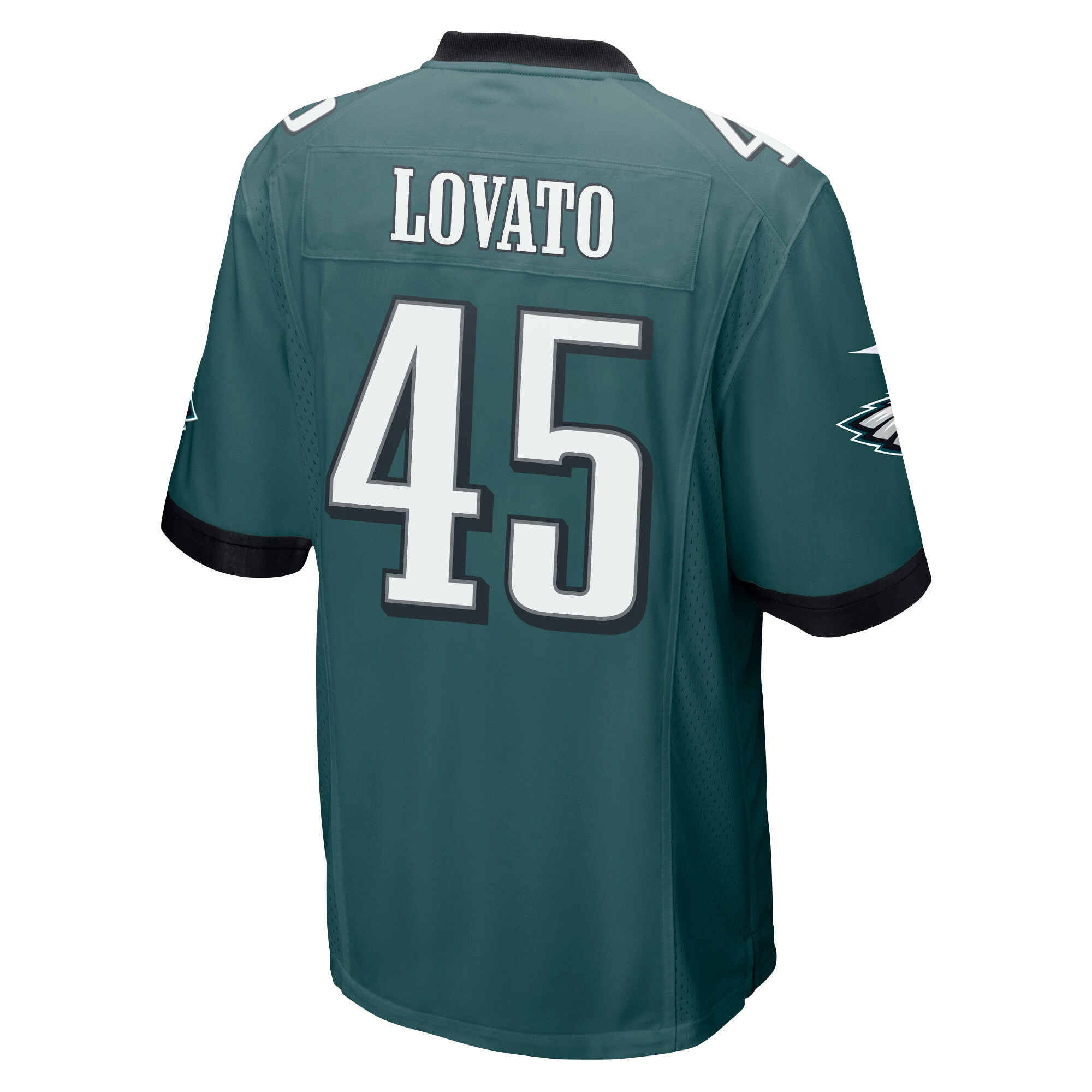 Rick Lovato 45 Philadelphia Eagles Super Bowl LVII Champions 2 Stars Men Game Jersey - Midnight Green