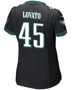 Rick Lovato 45 Philadelphia Eagles Super Bowl LVII Champions 2 Stars Women Game Jersey - Black