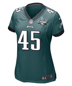 Rick Lovato 45 Philadelphia Eagles Super Bowl LVII Champions 2 Stars Women Game Jersey - Midnight Green