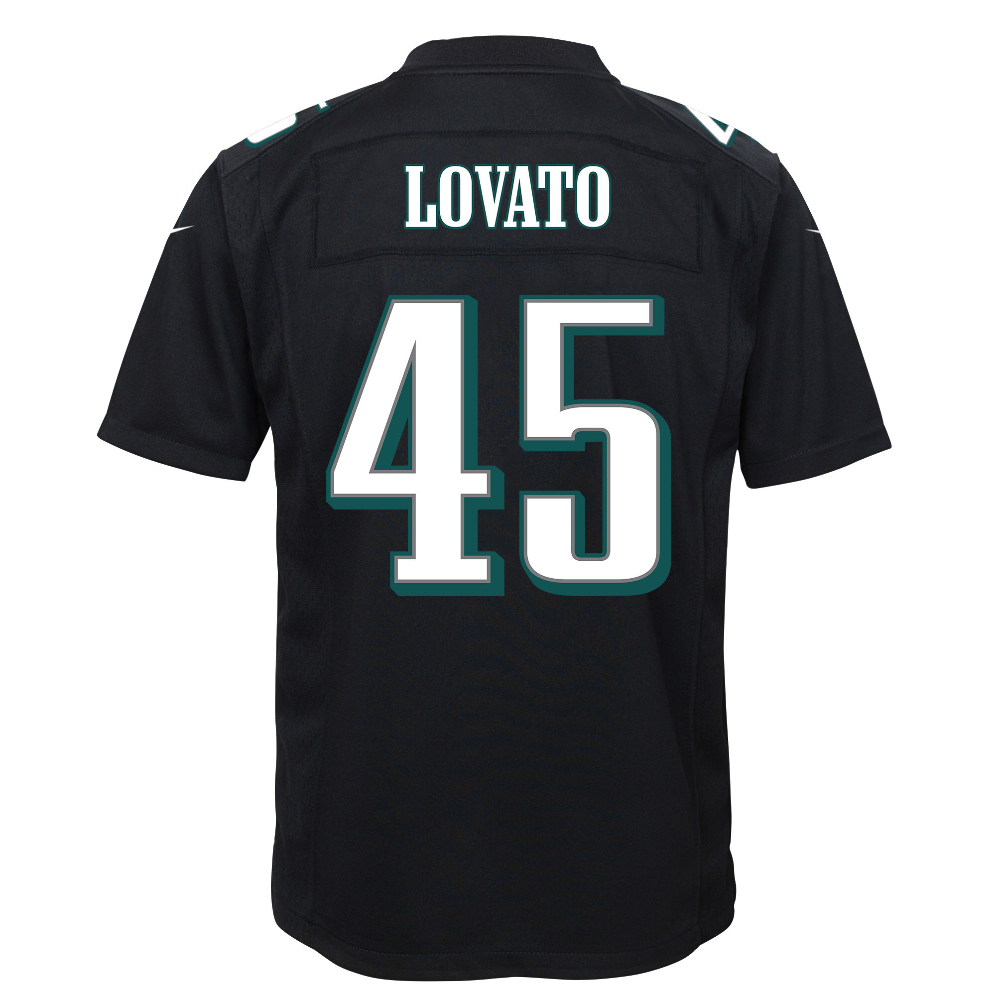 Rick Lovato 45 Philadelphia Eagles Super Bowl LVII Champions 2 Stars Youth Game Jersey - Black