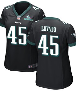 Rick Lovato 45 Philadelphia Eagles Super Bowl LVII Champions Women Game Jersey - Black