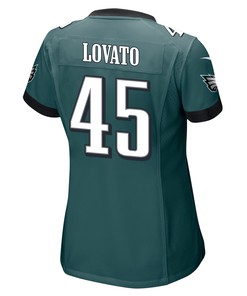 Rick Lovato 45 Philadelphia Eagles Super Bowl LVII Champions Women Game Jersey - Midnight Green