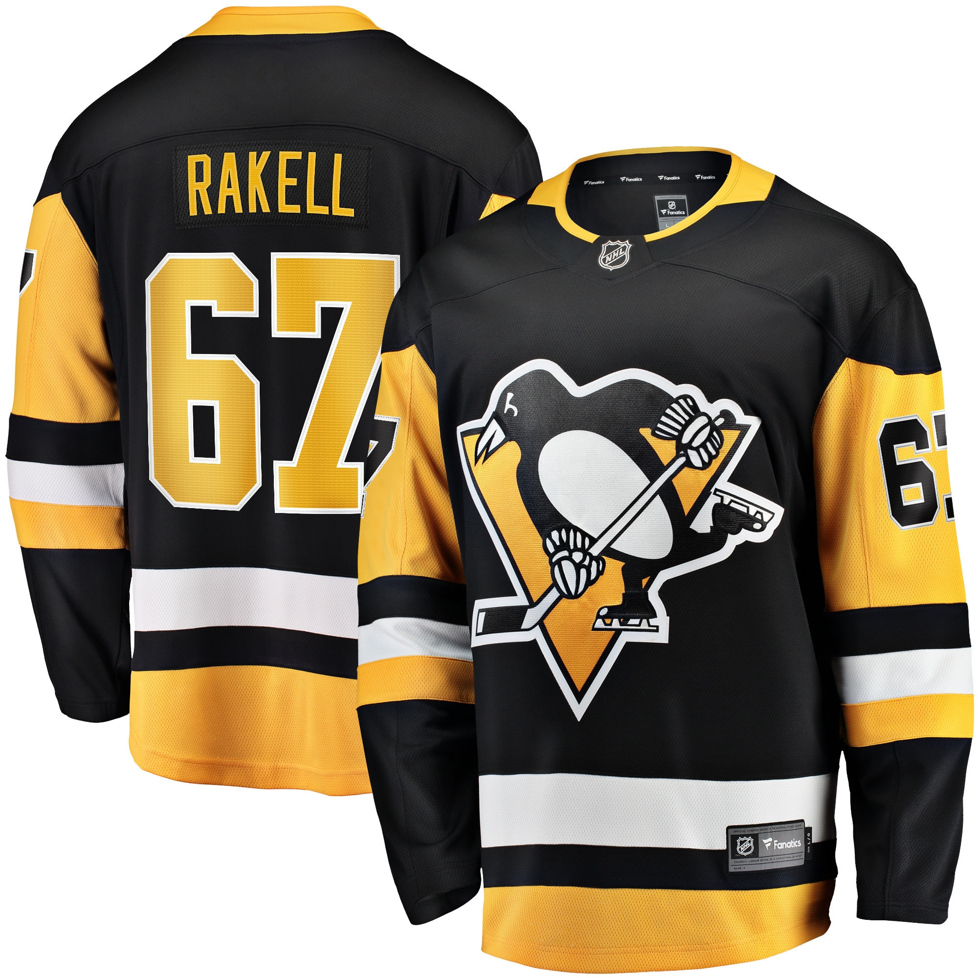 Rickard Rakell Pittsburgh Penguins Fanatics Branded Home Breakaway Player Jersey - Black Nhl