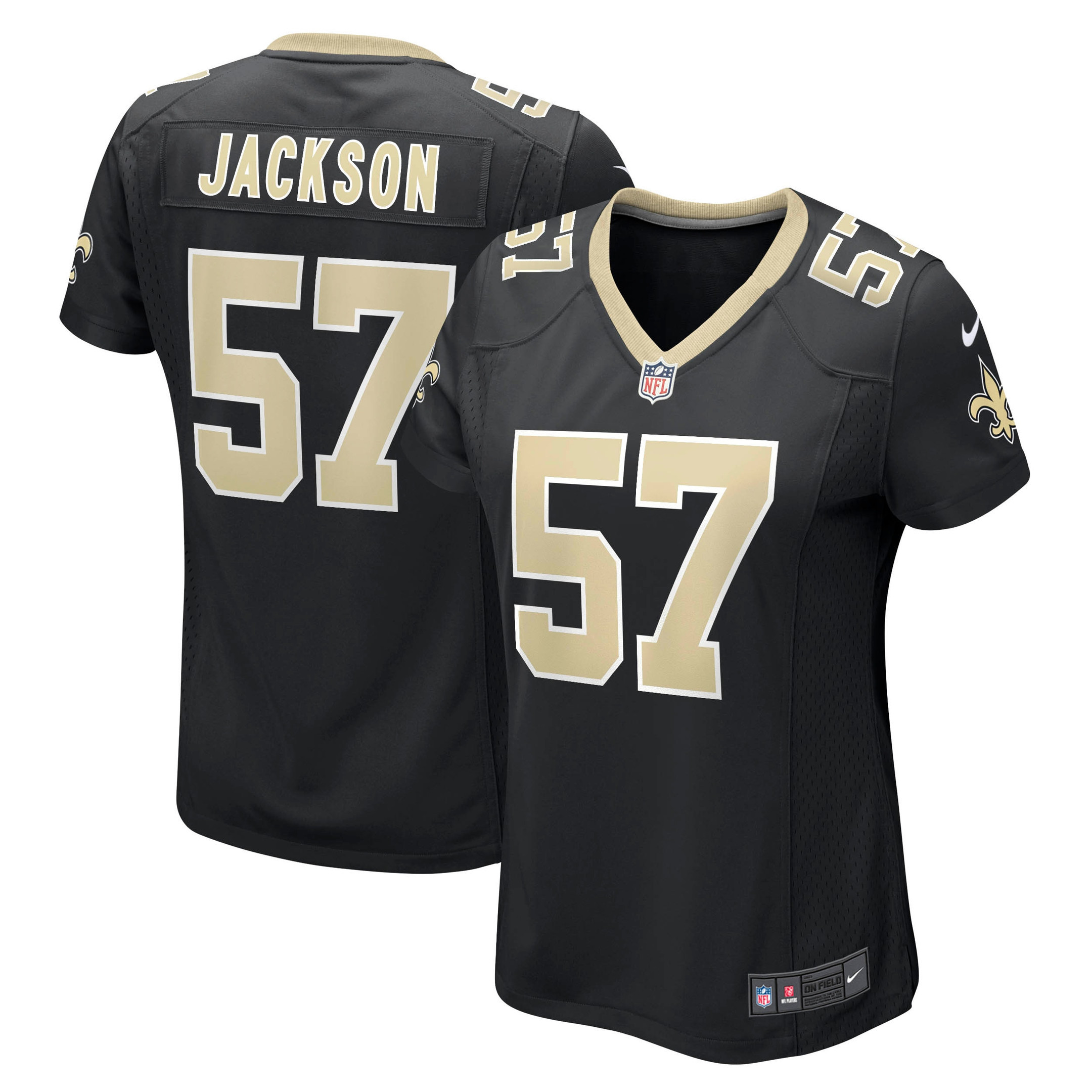 Rickey Jackson New Orleans Saints Womens Retired Player Jersey - Black Nfl