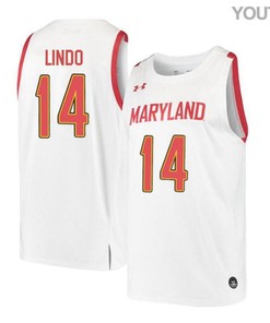 Ricky Lindo 14 Maryland Terrapins Retro Basketball Youth Jersey - White