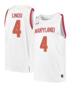 Ricky Lindo 4 Maryland Terrapins Retro Basketball Men Jersey - White