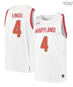 Ricky Lindo 4 Maryland Terrapins Retro Basketball Youth Jersey - White