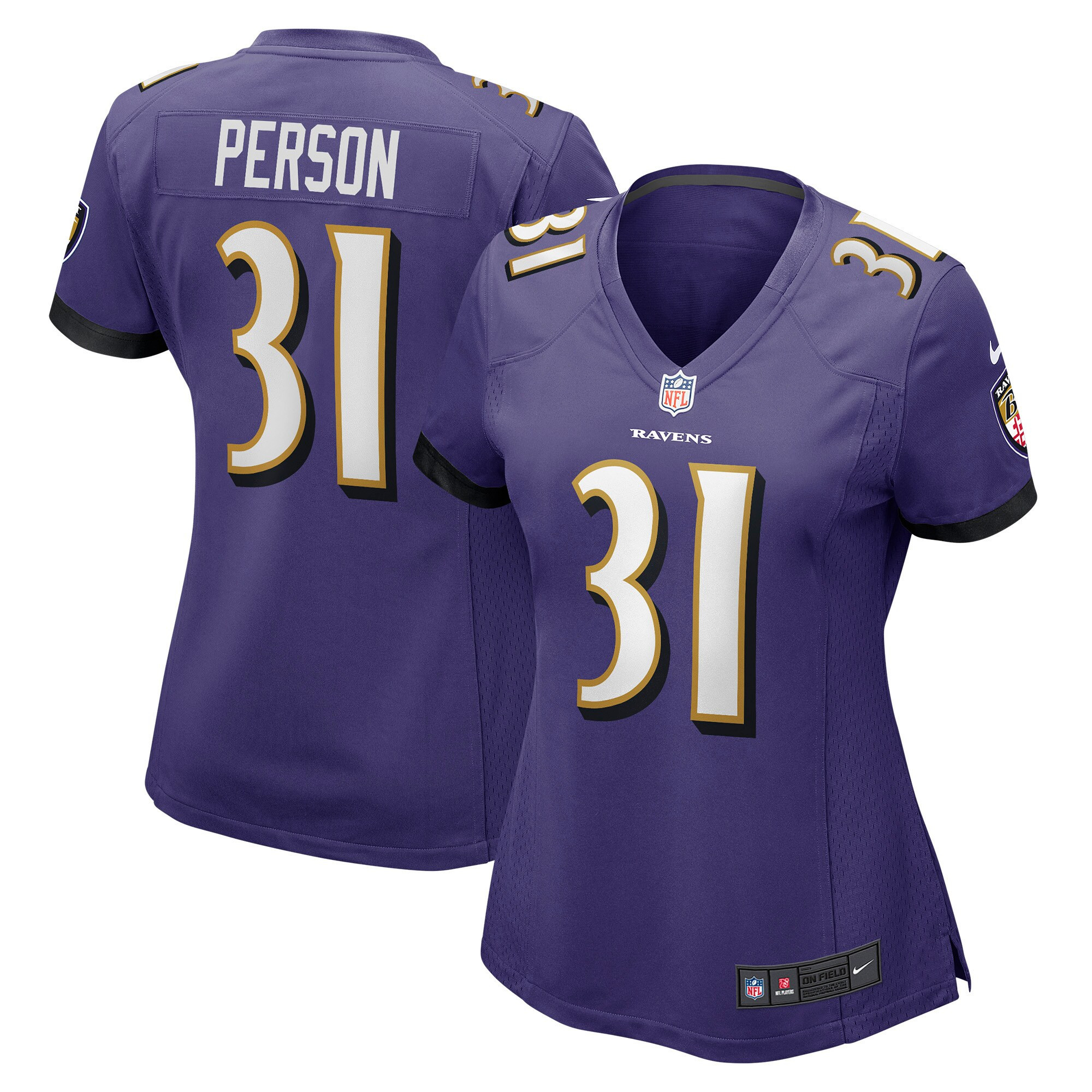 Ricky Person Baltimore Ravens Womens Player Game Jersey - Purple Nfl