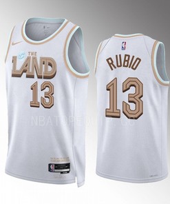 Ricky Rubio 13 2022-23 Cleveland Cavaliers White City Edition Jersey Swingman