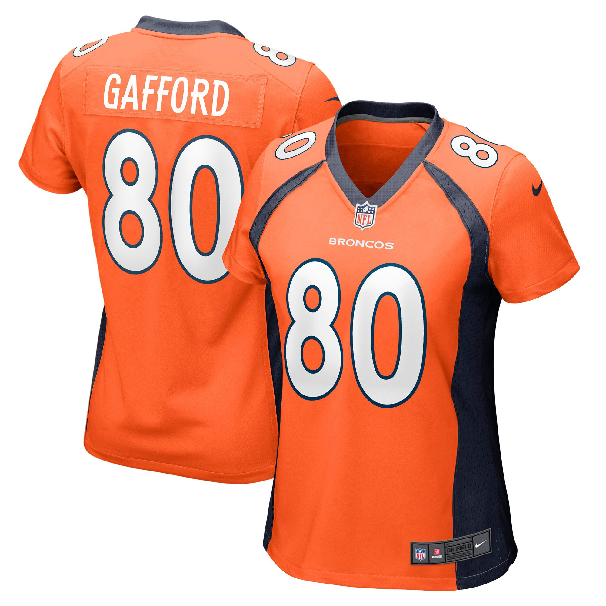 Rico Gafford Denver Broncos Womens Game Jersey - Orange Nfl