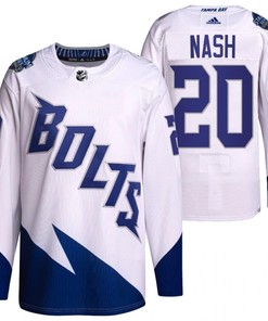 Riley Nash 2022 Stadium Series Lightning 20 White Primegreen Jersey Jersey