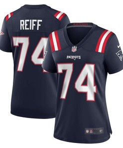 Riley Reiff 74 New England Patriots Women's Game Jersey - Navy
