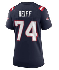 Riley Reiff 74 New England Patriots Women's Game Jersey - Navy
