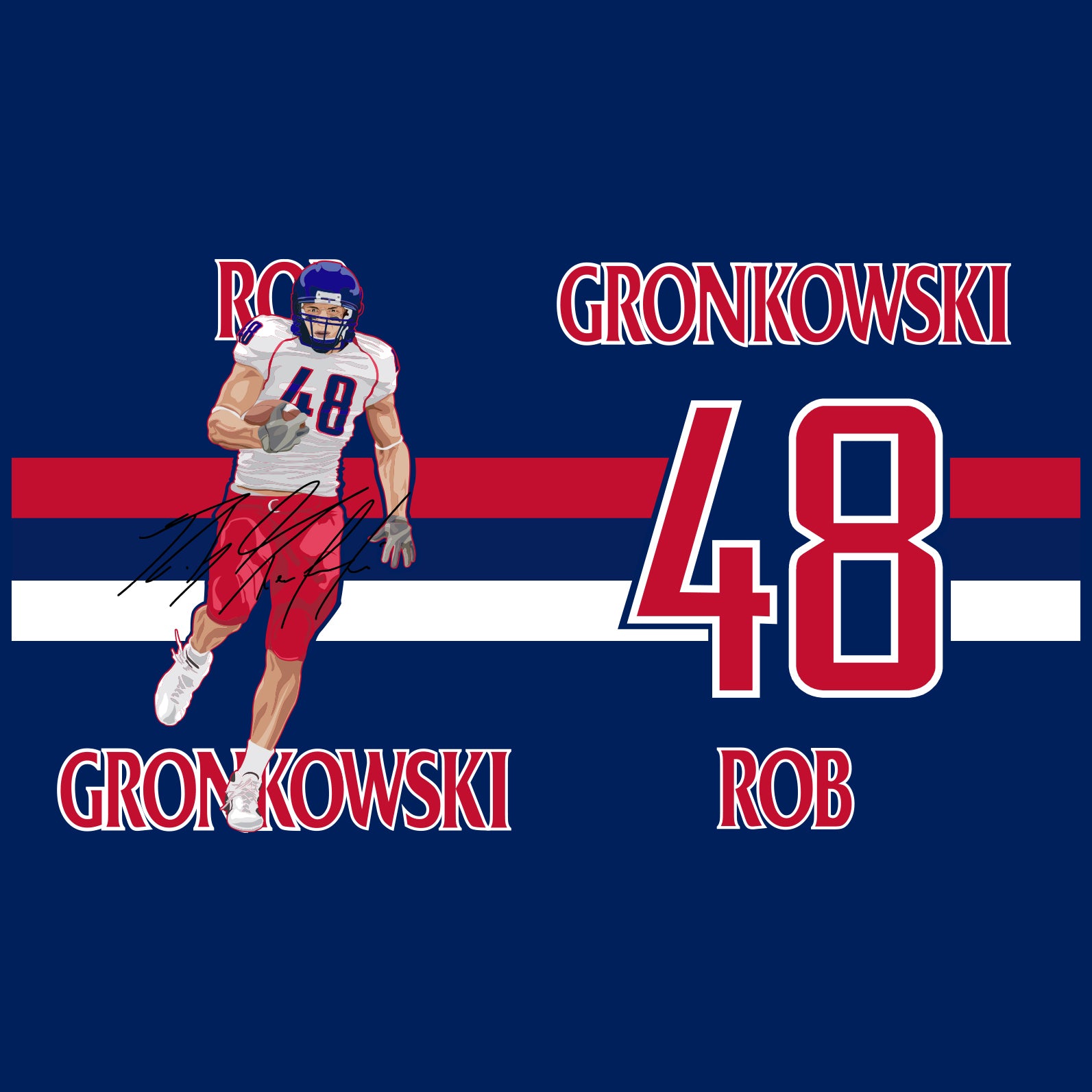 Rob Gronkowski Navy Tumbler - Rob Gronkowski Navy Tumbler - Show Your Patriots Pride