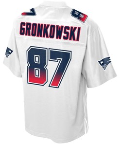 Rob Gronkowski New England Patriots Nfl Pro Line By Fanatics Branded Fade Fashion Jersey - White