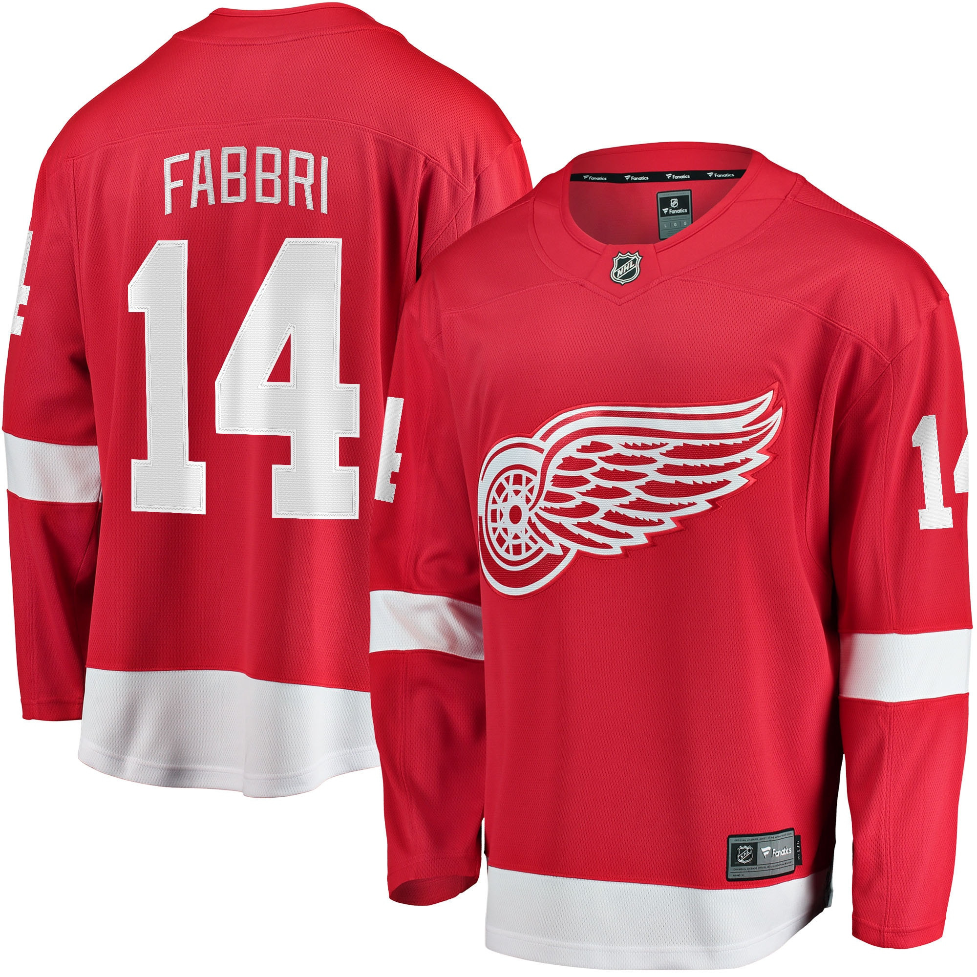 Robby Fabbri Detroit Red Wings Fanatics Branded Home Breakaway Player Jersey - Red Nhl