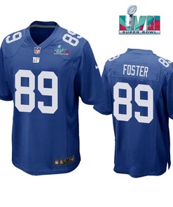 Robert Foster 89 New York Giants Super Bowl LVII Super Bowl LVII Royal Men Game Jersey