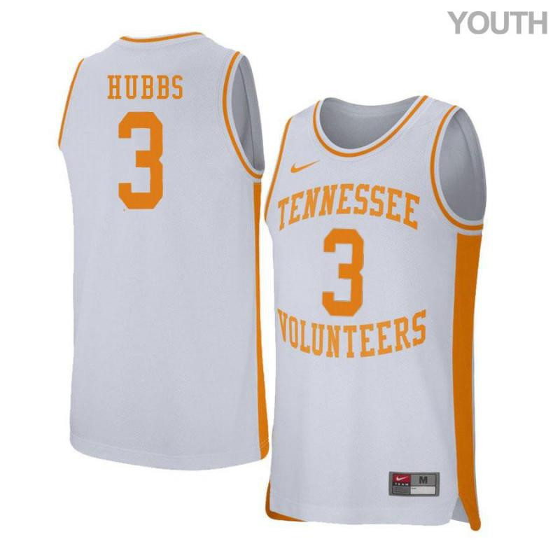 Robert Hubbs 3 Tennessee Volunteers Retro Elite Basketball Youth Jersey - White
