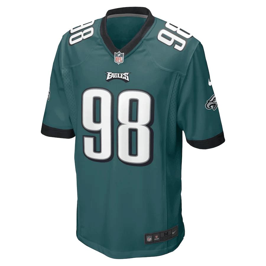 Robert Quinn 98 Philadelphia Eagles Game Player Jersey - Midnight Green