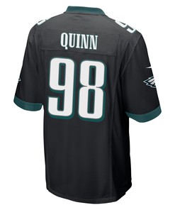 Robert Quinn 98 Philadelphia Eagles Super Bowl LVII Champions 2 Stars Men Game Jersey - Black