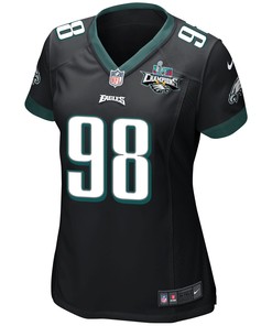 Robert Quinn 98 Philadelphia Eagles Super Bowl LVII Champions 2 Stars Women Game Jersey - Black