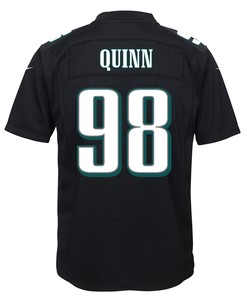 Robert Quinn 98 Philadelphia Eagles Super Bowl LVII Champions 2 Stars Youth Game Jersey - Black