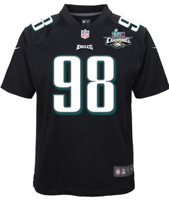 Robert Quinn 98 Philadelphia Eagles Super Bowl LVII Champions 2 Stars Youth Game Jersey - Black