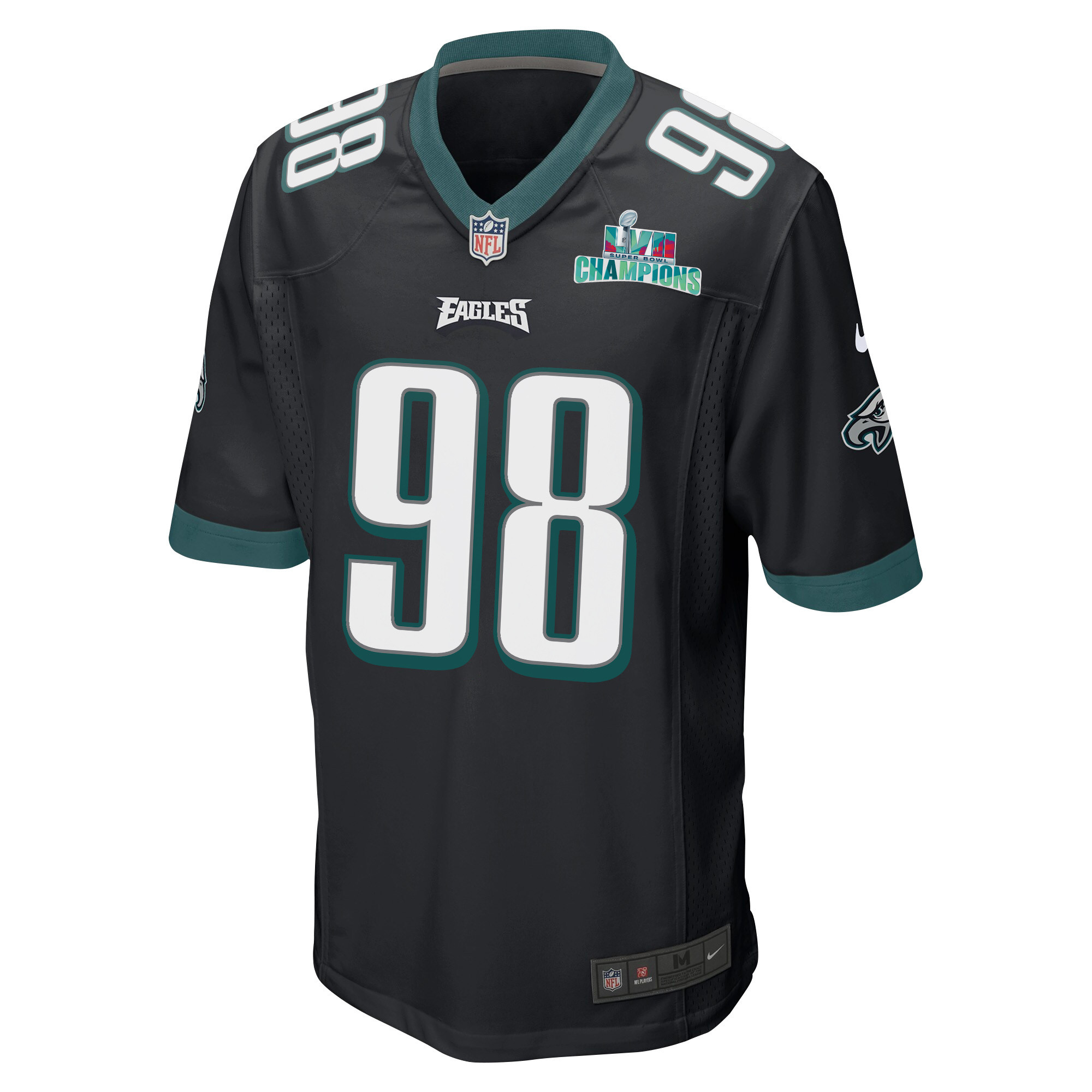 Robert Quinn 98 Philadelphia Eagles Super Bowl LVII Champions Men Game Jersey - Black