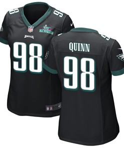 Robert Quinn 98 Philadelphia Eagles Super Bowl LVII Champions Women Game Jersey - Black