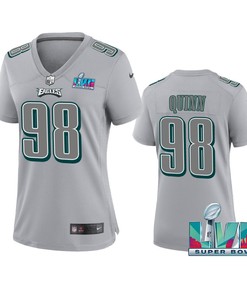 Robert Quinn 98 Philadelphia Eagles Super Bowl LVII Game Jersey - Women Gray