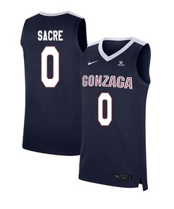 Robert Sacre 0 Gonzaga Bulldogs Elite Basketball Men Jersey - Navy