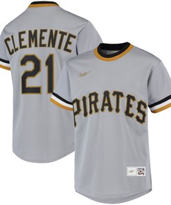 Roberto Clemente Pittsburgh Pirates Road Cooperstown Collection Player Jersey - Gray Mlb