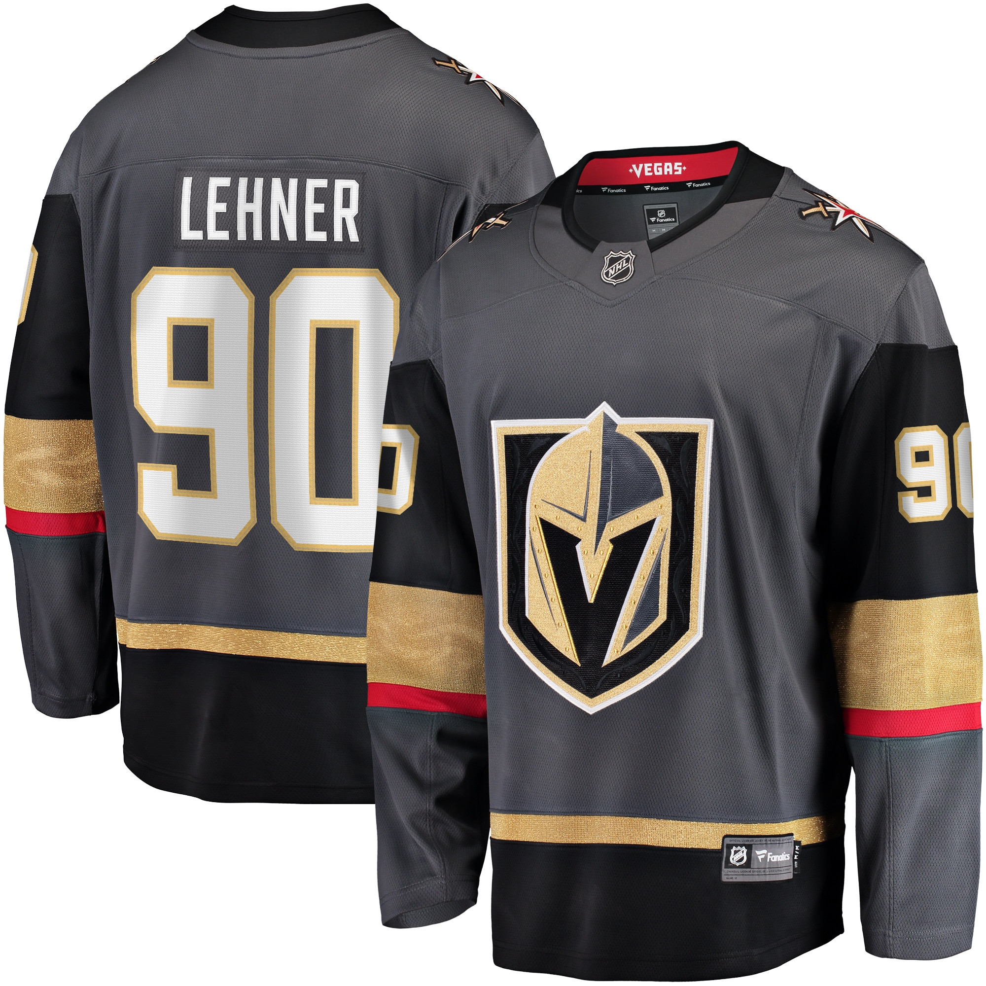 Robin Lehner Vegas Golden Knights Fanatics Branded Breakaway Home Player Jersey - Gray Nhl