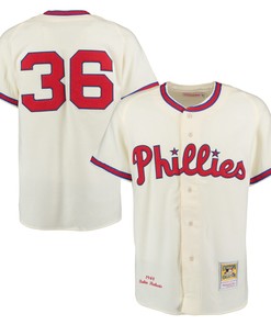 Robin Roberts 1948 Philadelphia Phillies Mitchell & Ness Authentic Throwback Jersey - Cream Mlb