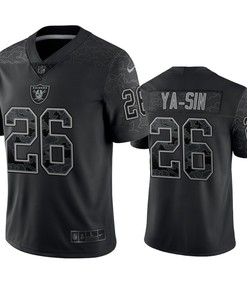 Rock Ya-Sin 26 Las Vegas Raiders Black Reflective Limited Jersey - Men