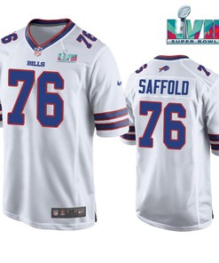 Rodger Saffold 76 Buffalo Bills Super Bowl LVII Away Player Men Jersey - White Jersey