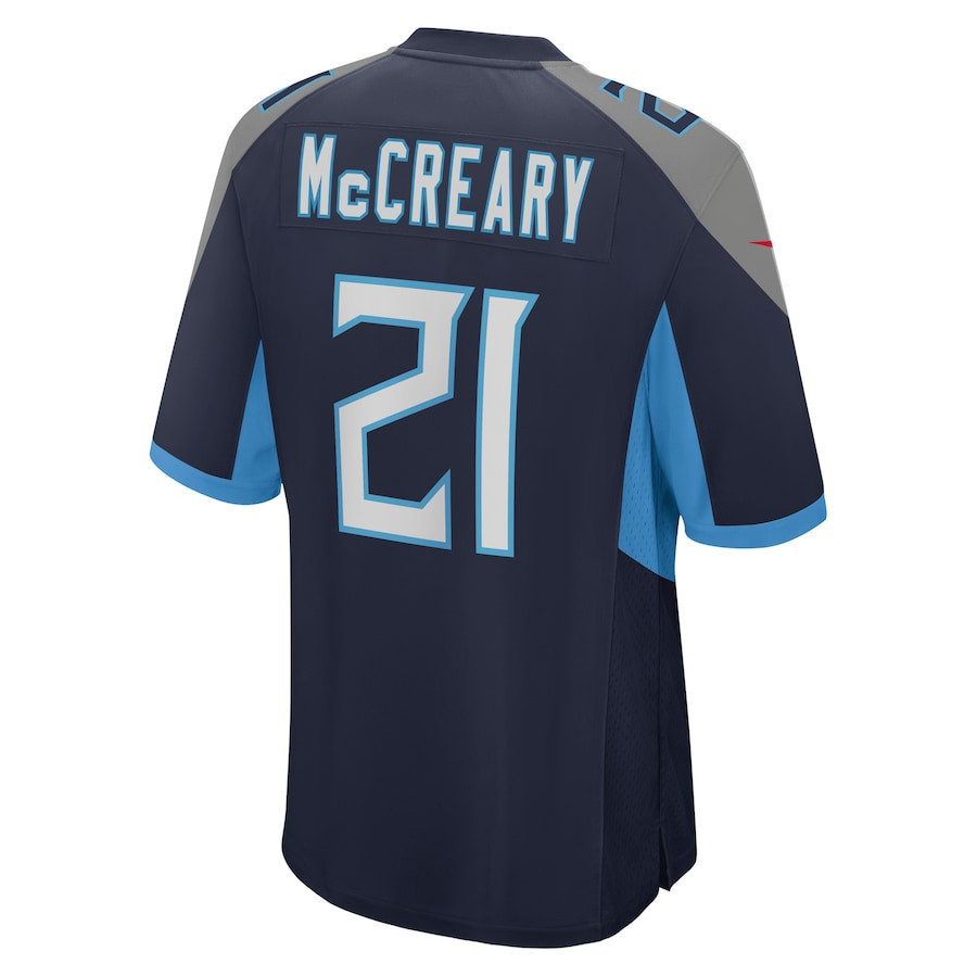 Roger McCreary Tennessee Titans Game Player Jersey - Navy