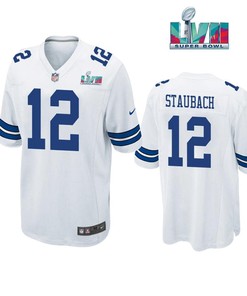 Roger Staubach 12 Dallas Cowboys Super Bowl LVII Super Bowl LVII White Men Game Jersey