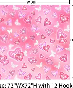 Romantic Hearts Valentine's Day Shower Curtain
