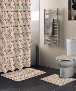 Romantic Rose Theme Shower Curtain for a Valentineâ€™s Bathroom Decor