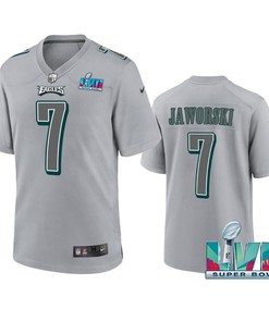 Ron Jaworski 7 Philadelphia Eagles Super Bowl LVII Patch Atmosphere Fashion Game Jersey - Gray