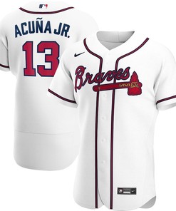 Ronald Acuna Jr. 13 Jersey, Atlanta Braves Home Player Elite Jersey - White
