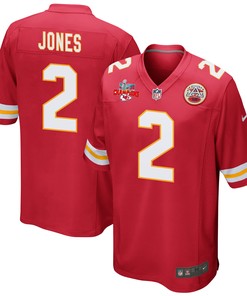 Ronald Jones 2 Kansas City Chiefs Super Bowl LVII Champions 3 Stars Men Game Jersey - Red